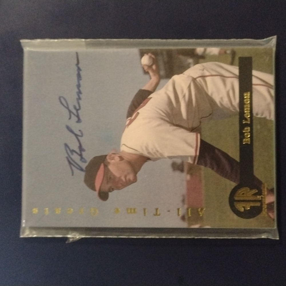Bob Lemon autographed baseball card. 679 of 5000